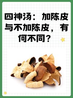 四神汤：加陈皮与不加陈皮，有何不同？