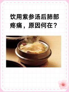 饮用紫参汤后肺部疼痛，原因何在？