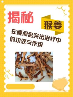 揭秘：猴姜在腰间盘突出治疗中的功效与作用