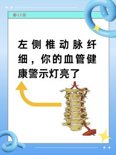 左侧椎动脉纤细，你的血管健康警示灯亮了