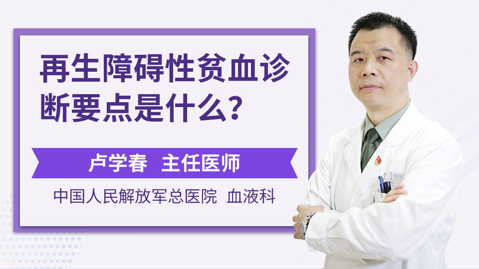 再生障碍性贫血诊断要点是什么？