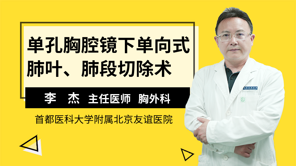 单孔胸腔镜下单向式肺叶、肺段切除术