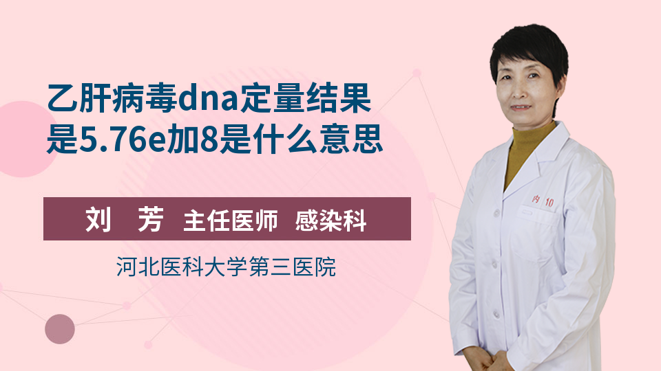 乙肝病毒dna定量结果是5.76e+8是什么意思